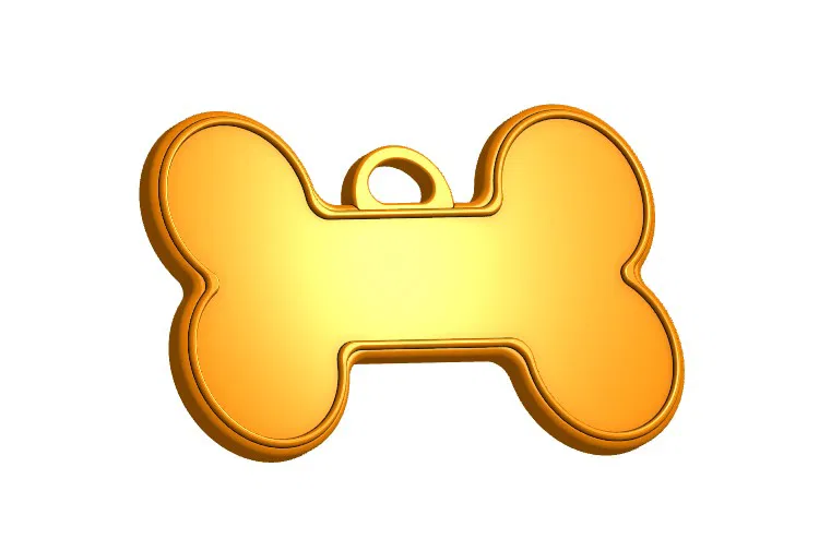 Thẻ tên hình khúc xương cho chó cưng - Tùy chỉnh dễ dàng - Image 1