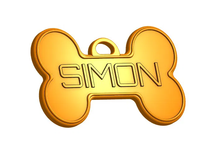 Thẻ tên hình khúc xương cho chó cưng - Tùy chỉnh dễ dàng - Image 2