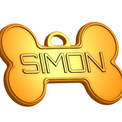 Thẻ tên hình khúc xương cho chó cưng - Tùy chỉnh dễ dàng