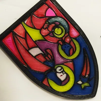 Mẫu trang trí Giáng sinh kính màu hình Chúa giáng sinh phong cách Picasso