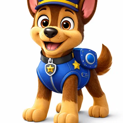 Mô hình 3D Chase - Chú chó cảnh sát dũng cảm từ Paw Patrol