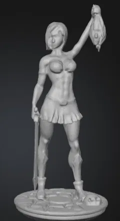 Mô hình nữ chiến binh Amazon cầm chiến tích - Tệp in 3D STL độc đáo - Image 2