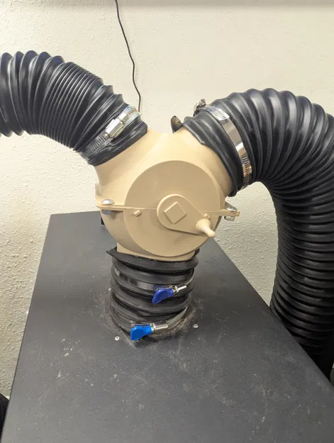 Van cổng hút bụi Y-Splitter 3 inch và 4 inch in 3D tiện lợi - Image 1