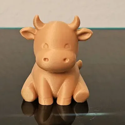 Mô hình chú bò Chibi dễ thương để bàn - File in 3D siêu cute