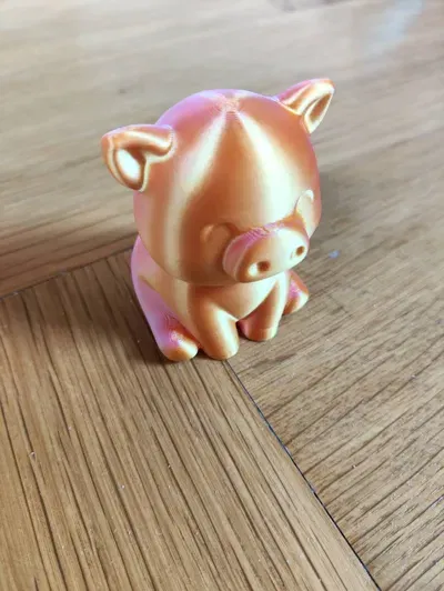 Mô hình chú heo con Chibi (Cute Chibi Piglet) in 3D dễ thương - Image 2