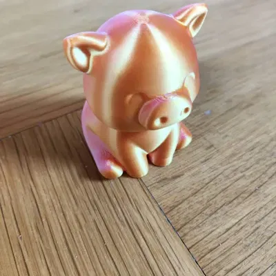 Mô hình chú heo con Chibi (Cute Chibi Piglet) in 3D dễ thương