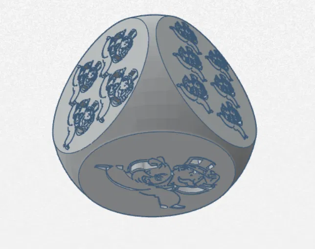 Mẫu xúc xắc Monopoly in 3D độc đáo cho boardgame - Image 1