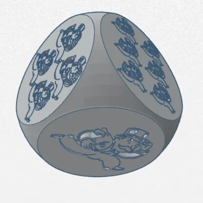 Mẫu xúc xắc Monopoly in 3D độc đáo cho boardgame