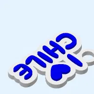 Móc khóa I Love Chile thiết kế in 3D độc đáo