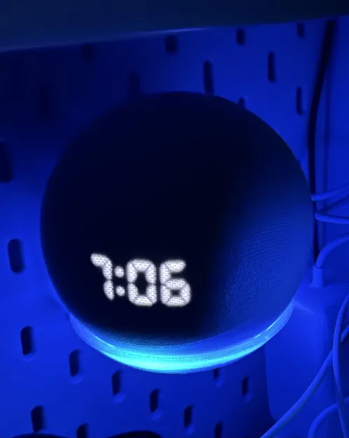 Giá đỡ Amazon Echo Dot (Gen 4/5) cho bảng IKEA Skadis (Bản trong suốt) - Image 1