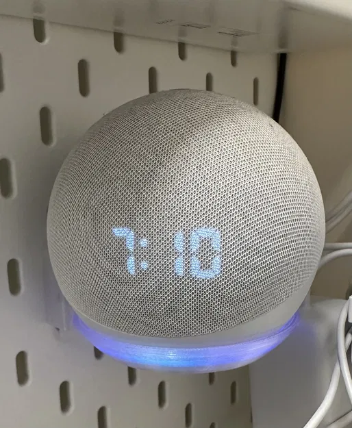 Giá đỡ Amazon Echo Dot (Gen 4/5) cho bảng IKEA Skadis (Bản trong suốt) - Image 2