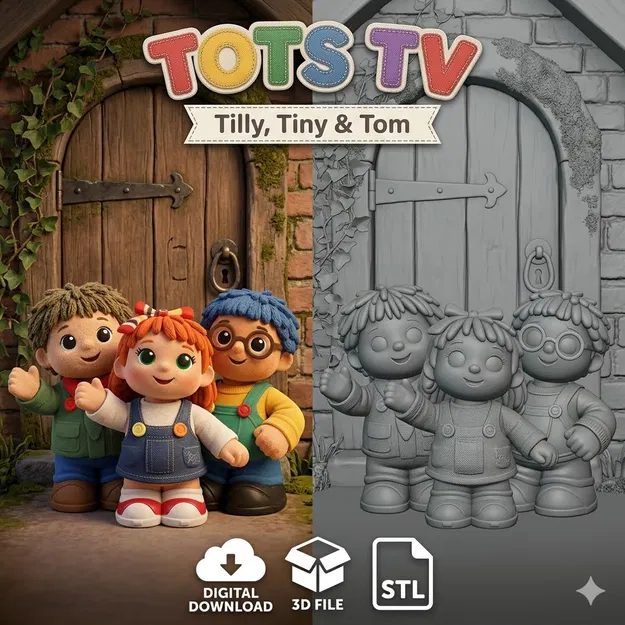 Bộ mô hình nhân vật Tots TV để tô màu - Image 1