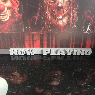 “Now Playing Vinyl Stand – Metal Font Edition”