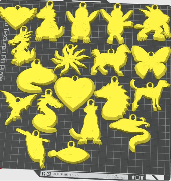 Bộ sưu tập móc khóa hình động vật 3D độc đáo - Image 1