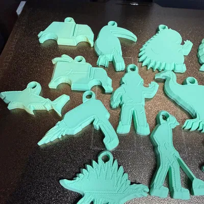 Bộ sưu tập móc khóa hình động vật 3D độc đáo