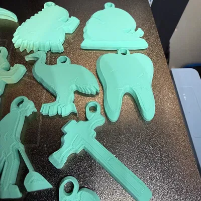 Bộ sưu tập móc khóa hình động vật 3D độc đáo