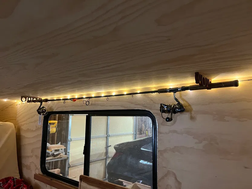 Giá treo cần câu 3D treo trần xe cắm trại tiện lợi - Image 3