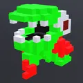 Bộ mô hình nhân vật game cổ điển Dig Dug phong cách Voxel - Thumbnail 2