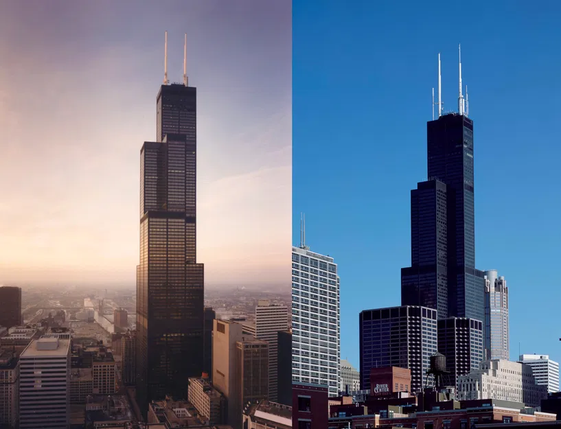 Mô hình 3D tháp Willis Tower (Sears Tower) kiến trúc Chicago độc đáo - Image 2