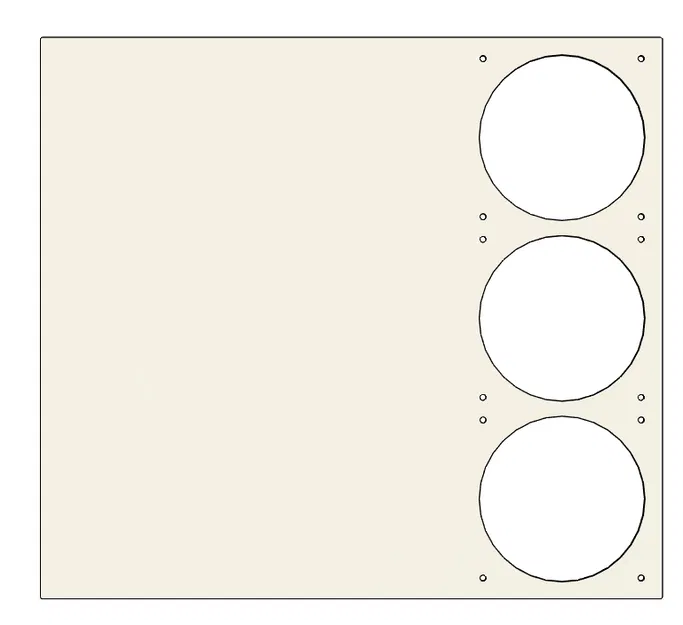 Tấm ốp mặt sau với 3 vị trí gắn quạt 120mm - Image 2