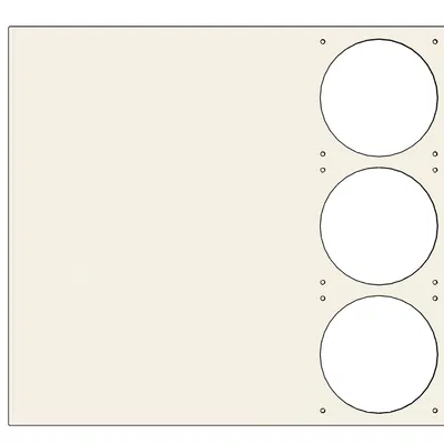 Tấm ốp mặt sau với 3 vị trí gắn quạt 120mm