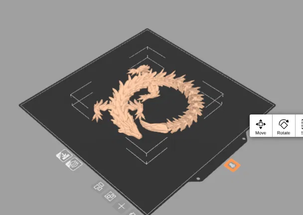 Mô hình rồng uốn dẻo Flexi Dragon - Mẫu in 3D khớp nối linh hoạt - Image 1