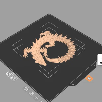Mô hình rồng uốn dẻo Flexi Dragon - Mẫu in 3D khớp nối linh hoạt