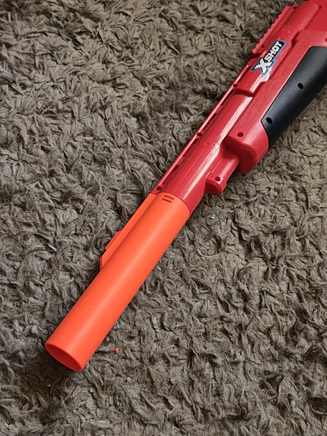 Ốp nòng kéo dài 175mm cho X-Shot Excel Ejector - Phụ kiện in 3D - Image 1