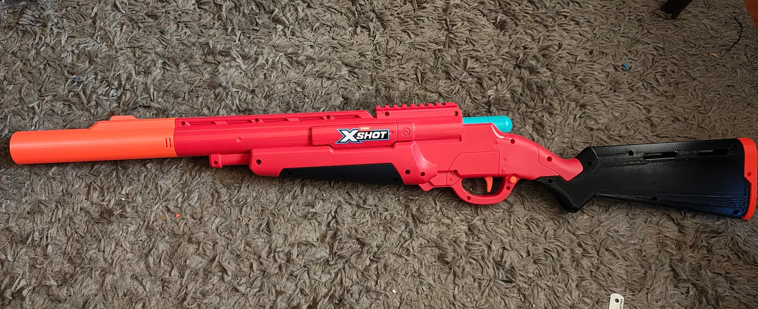 Ốp nòng kéo dài 175mm cho X-Shot Excel Ejector - Phụ kiện in 3D - Image 2