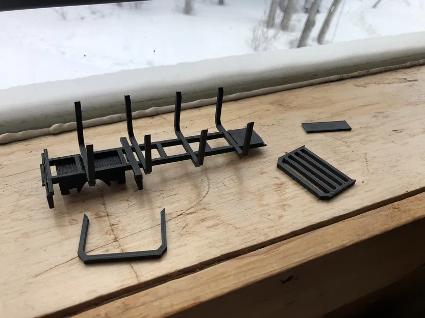 Mô hình rơ-moóc chở gỗ (Log Trailer) tỷ lệ 1/64 in 3D - Image 1