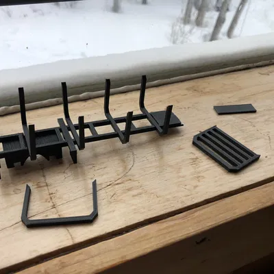 Mô hình rơ-moóc chở gỗ (Log Trailer) tỷ lệ 1/64 in 3D