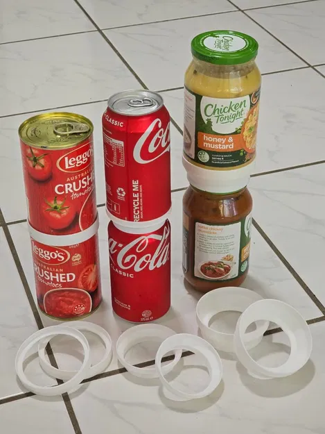 Bộ xếp chồng Lon và Hũ tùy chỉnh (Parametric Customisable Can and Jar Stacker) - Image 1