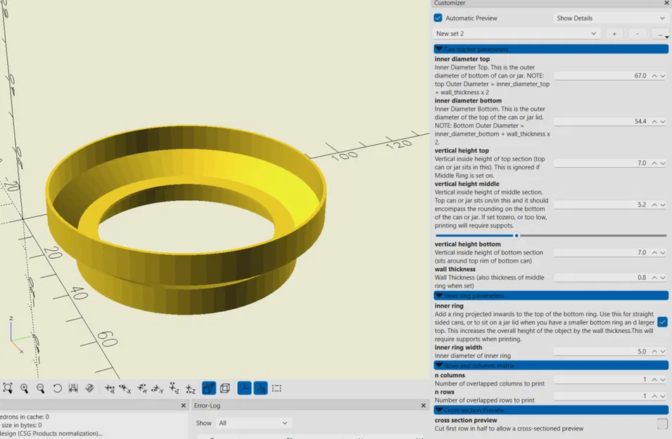 Bộ xếp chồng Lon và Hũ tùy chỉnh (Parametric Customisable Can and Jar Stacker) - Image 15