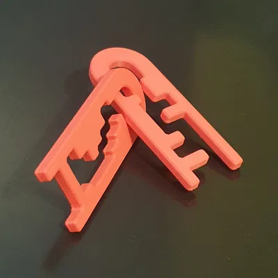 Mẫu in 3D Hanayama Keyhole Puzzle - Trò chơi trí tuệ rèn luyện tư duy