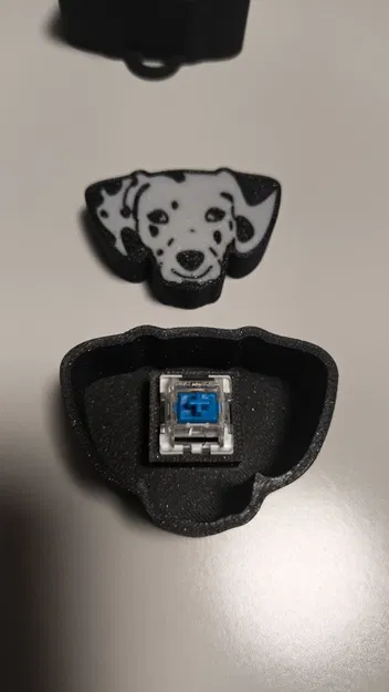 Móc khóa clicker hình chó đốm (Dalmation keychain clicker) - Image 2