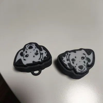 Móc khóa clicker hình chó đốm (Dalmation keychain clicker)