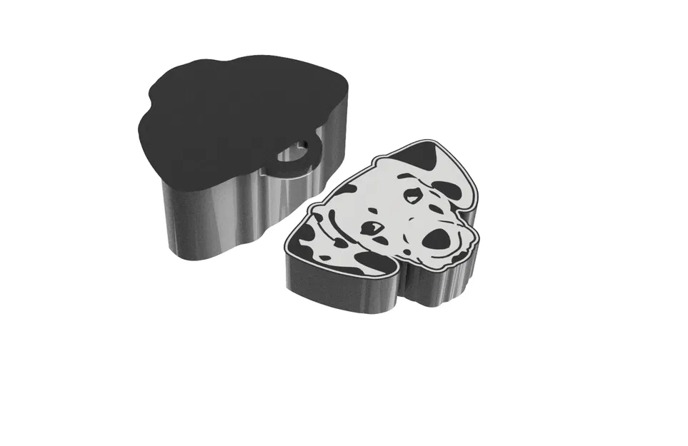 Móc khóa clicker hình chó đốm (Dalmation keychain clicker) - Image 5