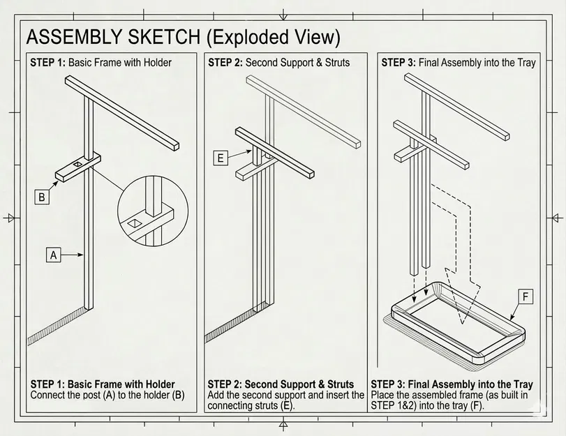Kệ treo trang sức tối giản – Giá in 3D đựng nhẫn, vòng tay và dây chuyền - Image 2