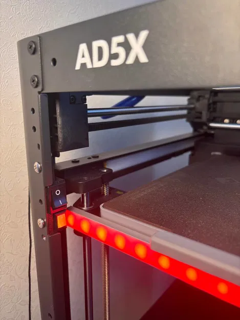 Giá đỡ công tắc kép cho Flashforge AD5X – Gắn cạnh trái (Nguồn / LED / Điều khiển quạt) - Image 2