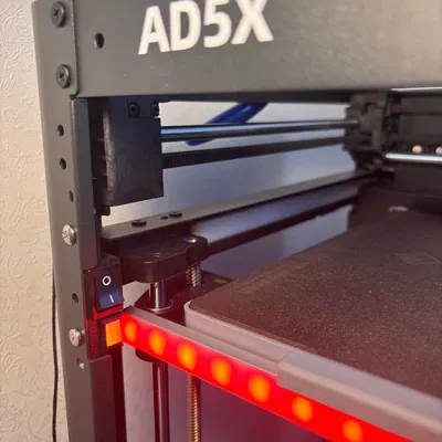 Giá đỡ công tắc kép cho Flashforge AD5X – Gắn cạnh trái (Nguồn / LED / Điều khiển quạt)