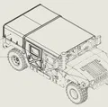 Mô hình HUMVEE M998 phiên bản mui bạt - Thumbnail 3