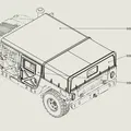 Mô hình HUMVEE M998 phiên bản mui bạt - Thumbnail 4
