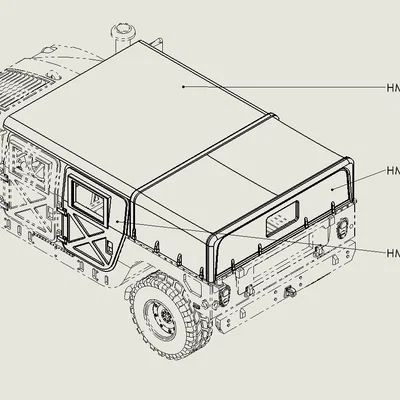 Mô hình HUMVEE M998 phiên bản mui bạt