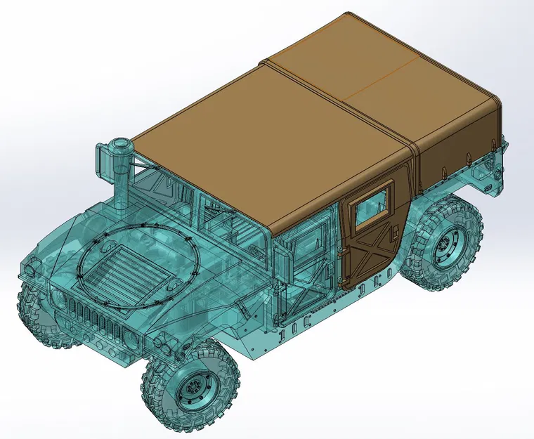Mô hình HUMVEE M998 phiên bản mui bạt - Image 6