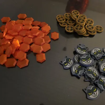 Bộ Token In 3D Cho Board Game For A Crown