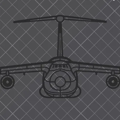 Mô hình trang trí tường máy bay Lockheed C-5 Galaxy 3D