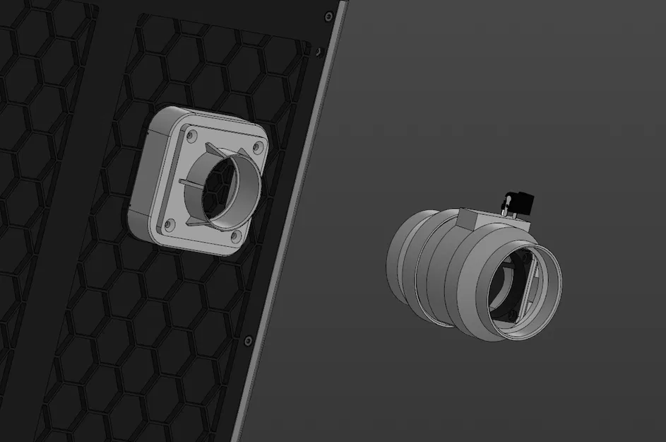 Mô hình CAD ống thoát khí cho Creality K1C/K1SE - Image 1