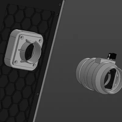 Mô hình CAD ống thoát khí cho Creality K1C/K1SE