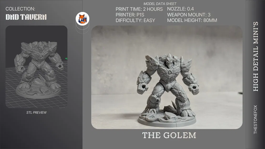 Golem Đá - Bộ Sưu Tập DnD Tavern - Image 1