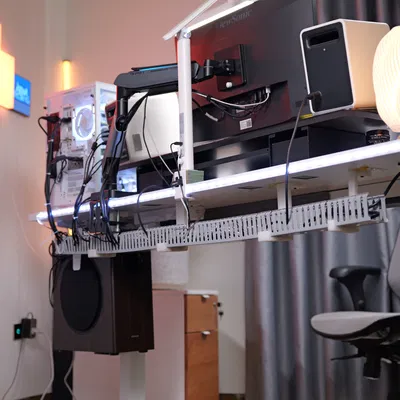 Bộ giá đỡ khay quản lý cáp 3D cho bàn làm việc gọn gàng